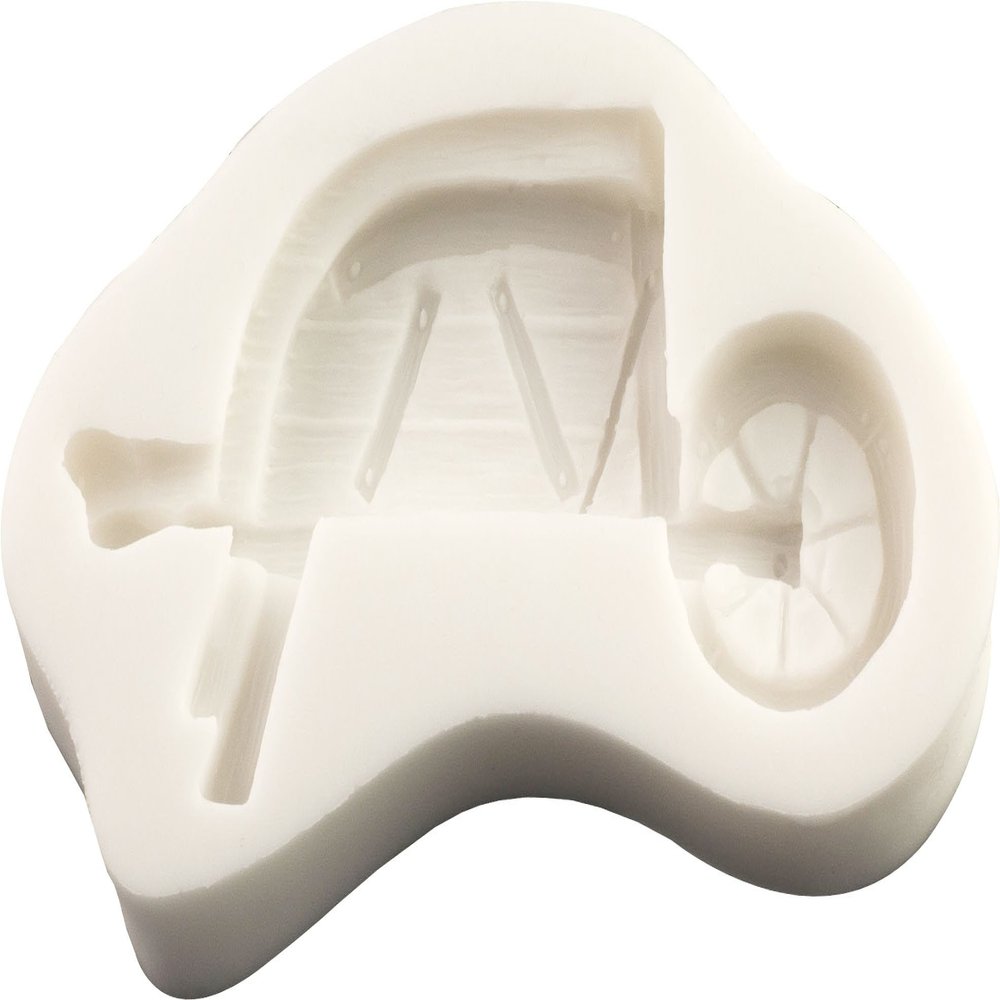 FPC Sugarcraft Wheelbarrow Silicone Mold | Non-stick, Food Grade, Fondant, Candy, Resin, Fimo, Clay, Soapmaking