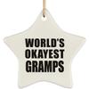 Designsify Christmas Tree Decoration, World's Okayest Gramps, Star Ornament, Gifts for Birthday Anniversary Valentines Mom Mothers Fathers Day Party, to Men Women Him Her Friend Mom Dad Wife view 1