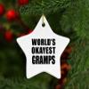 Designsify Christmas Tree Decoration, World's Okayest Gramps, Star Ornament, Gifts for Birthday Anniversary Valentines Mom Mothers Fathers Day Party, to Men Women Him Her Friend Mom Dad Wife view 3
