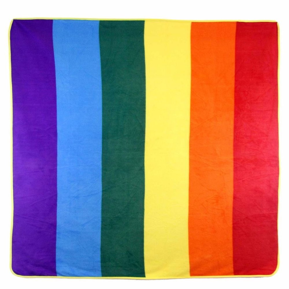 AES Wholesale (6) Rainbow Gay Pride 50x60 Polar Fleece Blanket Throw Plush