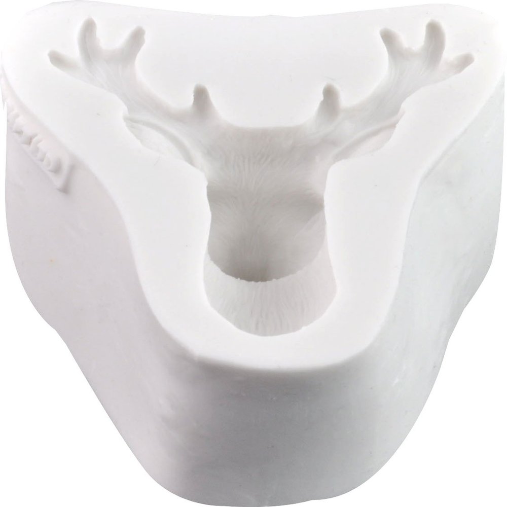 FPC Sugarcraft Stag's Head Silicone Mold | Non-stick, Food Grade, Fondant, Candy, Resin, Fimo, Clay, Soapmaking Mold