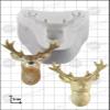 FPC Sugarcraft Stag's Head Silicone Mold | Non-stick, Food Grade, Fondant, Candy, Resin, Fimo, Clay, Soapmaking Mold view 2
