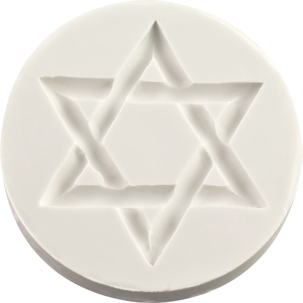 FPC Sugarcraft Star of David Silicone Mold | Non-stick, Food Grade, Fondant, Candy, Resin, Fimo, Clay, Soapmaking Mold