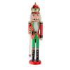 Northlight 24" Red and Green Wooden Christmas Nutcracker King with Scepter view 1
