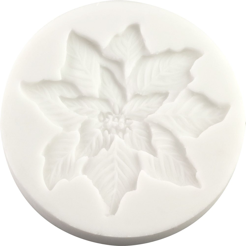 FPC Sugarcraft Poinsettia Silicone Mold | Non-stick, Food Grade, Fondant, Candy, Resin, Fimo, Clay, Soapmaking Mold