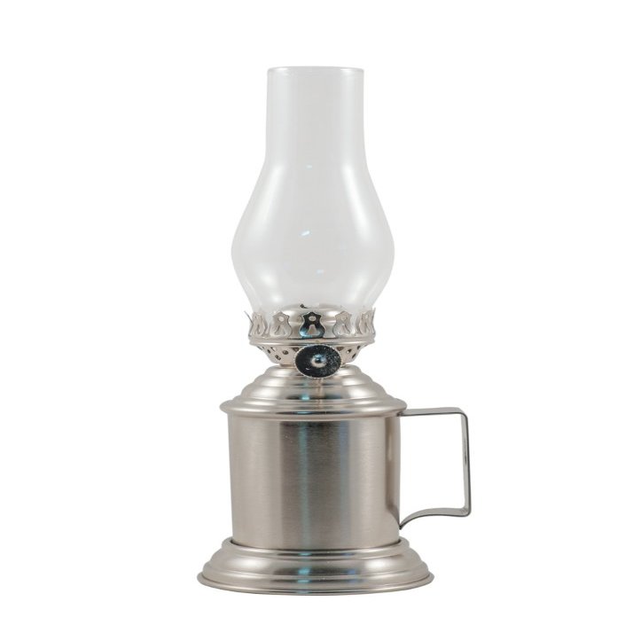 Vermont Lanterns Brass Tavern Mug Oil Lamp - Wall Lantern (Pewter 9.5")