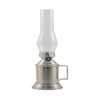 Vermont Lanterns Brass Tavern Mug Oil Lamp - Wall Lantern (Pewter 11.5")