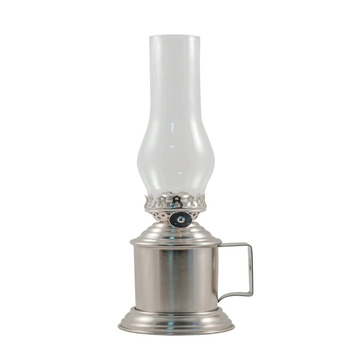 Vermont Lanterns Brass Tavern Mug Oil Lamp - Wall Lantern (Pewter 11.5")