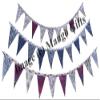 Mango Gifts Large Indian Reversible Cotton Fabric Bunting with 10 Flags Tea Pary Banners view 1