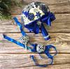 Abbie Home Luxury Customized Wedding Brooch Jewelry Bouquet Bridal Pearls Sparkling Royal Blue Rhinestone Gem Decorated Rose Bouquet-Blue view 2