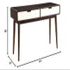 Benjara 16" Modern Wood Beautiful Sofa Table with 2 Drawers in Espresso/White view 2