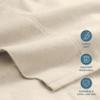 Bare Home Flannel Sheet Set 100% Cotton, Velvety Soft Heavyweight - Double Brushed Flannel - Deep Pocket (King, Sand) view 2