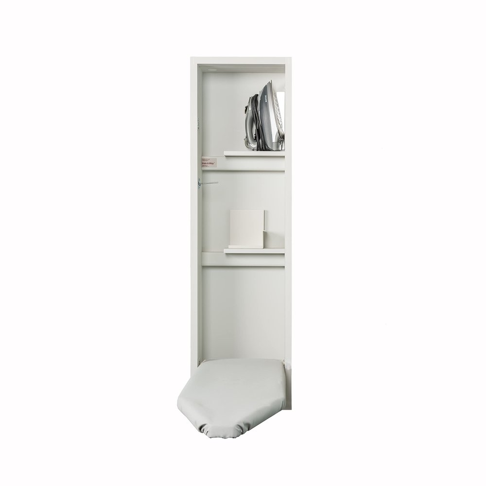 Iron-A-Way Built-In Ironing Center with 42 Inch Ironing Board, Hot Iron Storage and No Door-NE42NDU