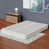 Continental Sleep, 4-Inch Sturdy Box Spring for Mattress Support-Durable and Fully Assembled, Natural Wood Foundation, White, Queen Size view 1