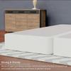 Continental Sleep, 4-Inch Sturdy Box Spring for Mattress Support-Durable and Fully Assembled, Natural Wood Foundation, White, Queen Size view 3