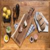 PICNIC TIME NFL Las Vegas Raiders Artisan 24" Acacia Charcuterie Board with Raw Wood Edge - Cheese Board - Serving Platter view 3