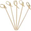 500 Count | KingSeal Bamboo Wood Flower Knot Picks, Skewers, 3.5 Inches, Perfect for Cocktails and Appetizers, Bulk Pack - 5 Packs of 100 view 1