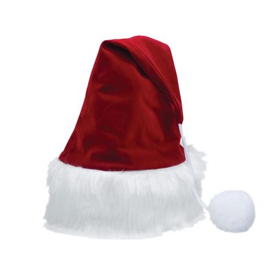 Halco Adult Burgundy Velvet Santa Hat, Large
