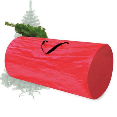BenefitUSA Heavy Duty Artificial Christmas Tree Carry Storage Bag Holiday (52''x Dia. 30'' for up to 8', Red)