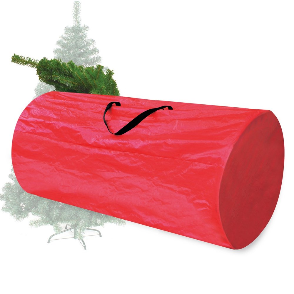 BenefitUSA Heavy Duty Artificial Christmas Tree Carry Storage Bag Holiday (52''x Dia. 30'' for up to 8', Red)