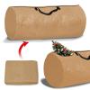 BenefitUSA Heavy Duty Artificial Christmas Tree Carry Storage Bag Holiday (52''x Dia. 30'' for up to 8', Tan) view 1