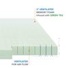 Best Price Mattress 2 Inch Ventilated Memory Foam Mattress Topper, Calming Green Tea Infusion, CertiPUR-US Certified, Queen view 3
