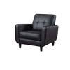 Benzara Upholstered Leatherette Living Room Chair, Black, Accent view 4