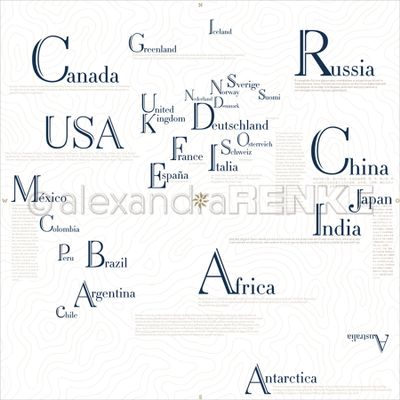 Alexandra Renke Heights Linien Typo Travel Design Paper 12"X12"