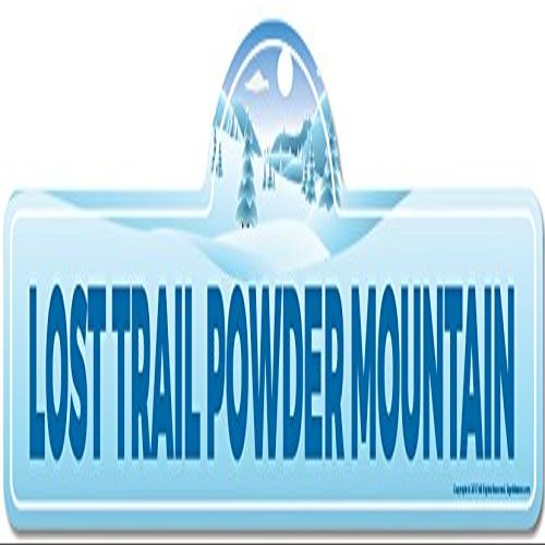 Lost Trail Powder Mountain Street Sign | Indoor/Outdoor | Skiing, Skier, Snowboarder, Dcor for Ski Lodge, Cabin, Mountian House | SignMission Personalized Gift