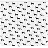 Ambesonne Dog Lover Shower Curtain, Monochrome Dachshund Silhouettes Breed Dog Domestic Canine Pattern Active Pet, Cloth Fabric Bathroom Decor Set with Hooks, 69" W x 70" L, Black White view 2