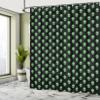 Ambesonne Alien Shower Curtain, Supernatural Martiansal Beings from Other Planets Head of an Alien, Cloth Fabric Bathroom Decor Set with Hooks, 69" W x 70" L, Fern Green Black view 4
