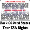 Emotional Support Rabbit Identification Card - Custom with Your Info and Rabbits Photo - Holographic - ESA ID view 3