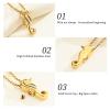 Oinsi Little Seahorse Keepsake Necklace Cremation Urn For Pet Ashes Jewelry With Black Rope (Gold) view 3