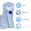 MDS Pack of 75 PCS Organza Chair Sashes Wider Dining Chair Bows Ribbon Tie Back for Wedding Party Birthday Bridal Shower Reception Event Banquet Home Chair Cover Decoration - White view 2