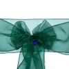 MDS Pack of 75 PCS Organza Chair Sashes Wider Dining Chair Bows Ribbon Tie Back for Wedding Party Birthday Bridal Shower Reception Event Banquet Home Chair Cover Decoration - Hunter Green view 4