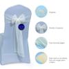 MDS Pack of 125 PCS Organza Chair Sashes Wider Dining Chair Bows Ribbon Tie Back for Wedding Party Birthday Bridal Shower Reception Event Banquet Home Chair Cover Decoration - Ivory view 2