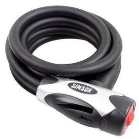 SIMSON Bicycle Gear Lock Cable Regular Size Flexible Two Compact Spare Keys Included, Clear