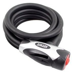 SIMSON Bicycle Gear Lock Cable Regular Size Flexible Two Compact Spare Keys Included, Clear