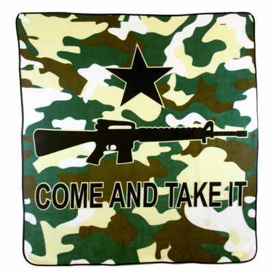 AES Wholesale (6) Come & Take It Camouflage 50x60 Polar Fleece Blanket Throw Plush