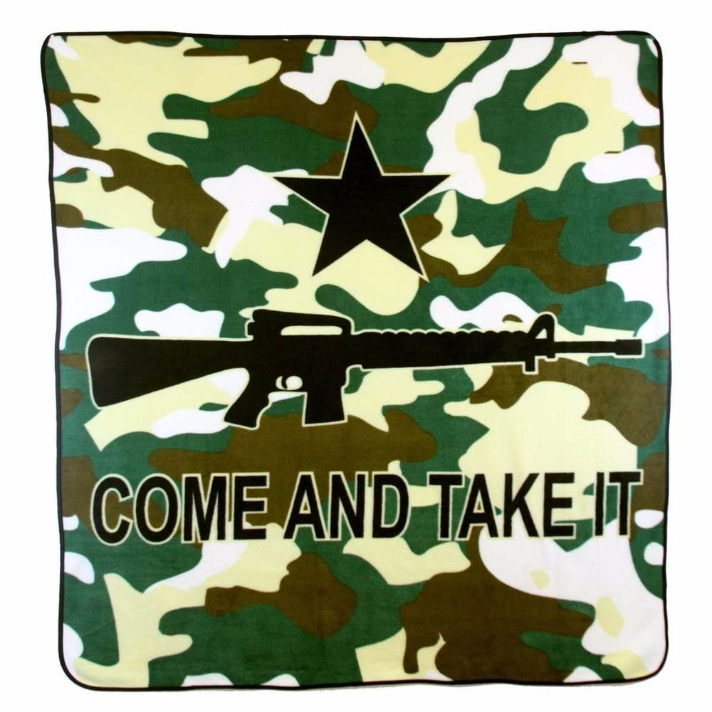 AES Wholesale (6) Come & Take It Camouflage 50x60 Polar Fleece Blanket Throw Plush