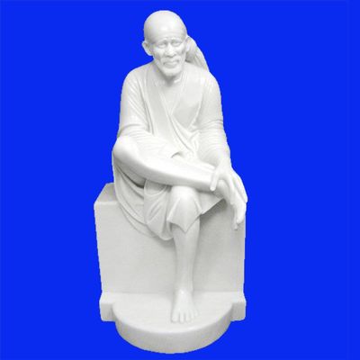 CraftsLook Marble Sai Baba Statue of Lord 12" inch