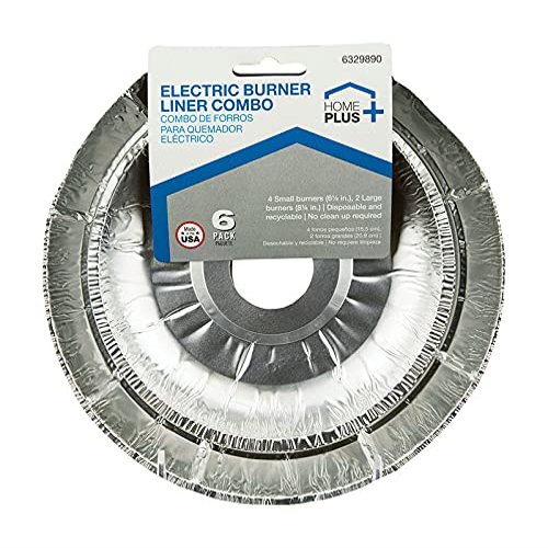 Home Plus Durable Foil Assorted in. W Electric Burner Liner Silver - Case Of: 12; Each Pack Qty: 6; Total Items Qty: 7212