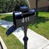 Solar Powered Lighted Dual door Mailbox (Not Pole Base included) view 1