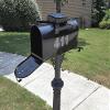 Solar Powered Lighted Dual door Mailbox (Not Pole Base included) view 2