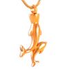 Double Dolphin Cremation Jewelry Loss Of Pet Memorial Urn Necklace Pendant With Box And Fill Kit (Gold) view 1