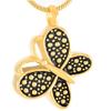 Oinsi Butterfly Cremation Jewelry Hold Pet Ashes Keepsake Memorial Urn Necklace +Chain+Box+Fill Kits (Gold) view 1