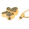 Oinsi Butterfly Cremation Jewelry Hold Pet Ashes Keepsake Memorial Urn Necklace +Chain+Box+Fill Kits (Gold) view 2