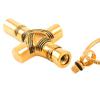 Binding Cross Cremation Ashes Necklace for Men Memorial Urn Jewelry Pendant Keepsake (Gold) view 2