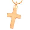 Binding Cross Cremation Ashes Necklace for Men Memorial Urn Jewelry Pendant Keepsake (Gold) view 3
