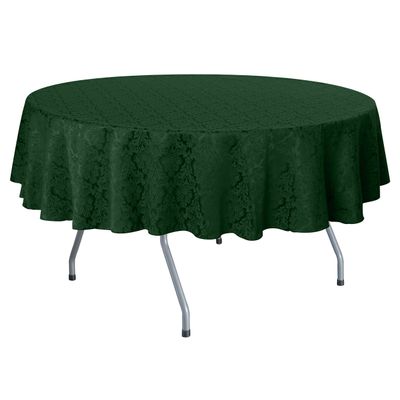 Ultimate Textile Saxony 102-Inch Round Damask Tablecloth Hunter Green